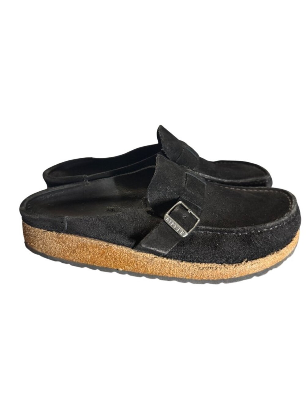 Birkenstock Women's BUCKLEY Suede Clog BLACK Narrow Fit US 6 EU 37